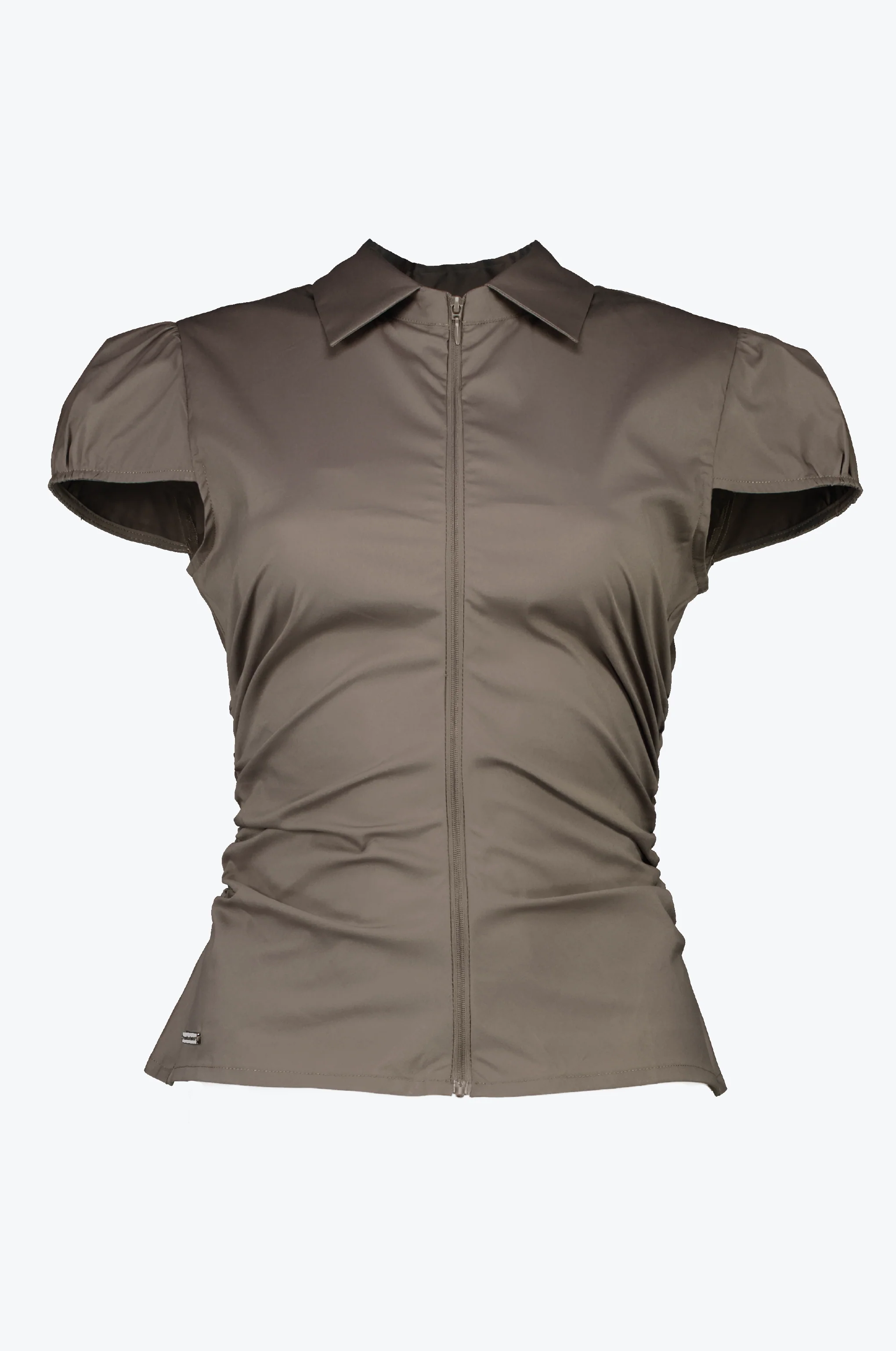 ZIP SHORT SLEEVE BLOUSE - Image 5